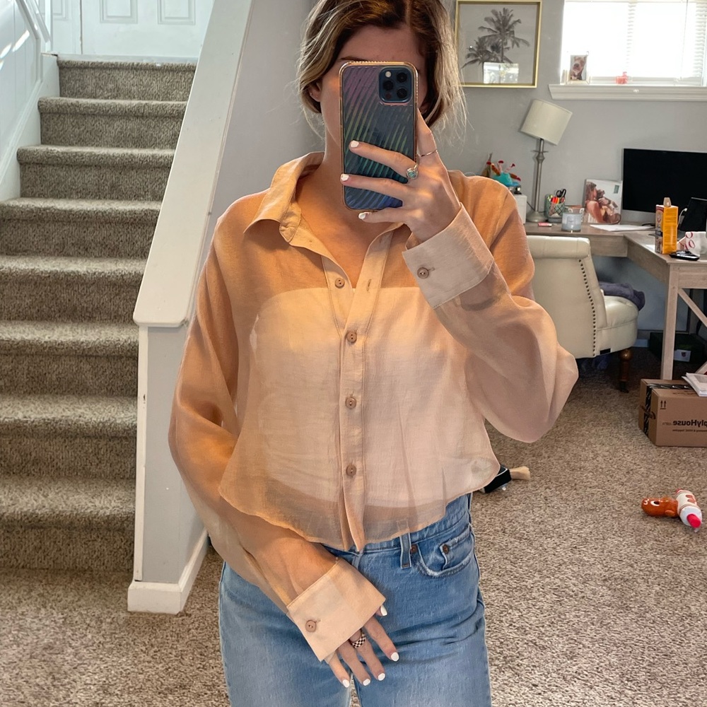 Madewell James Sheer Crop Top